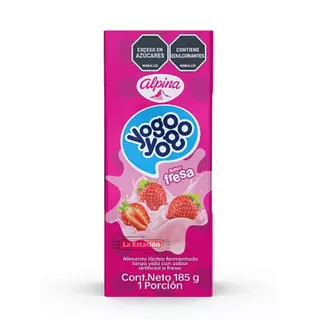 Bebida Láctea Yogo Yogo Fresa Caja X 185g