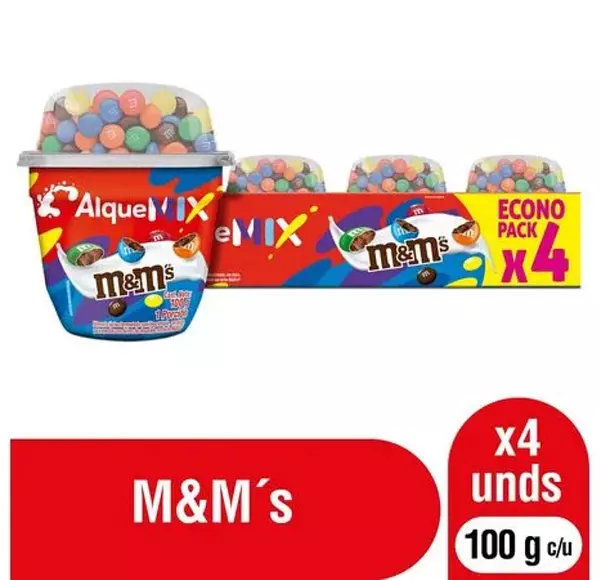 Bebida Láctea Alquemix M&M X 100g 4 Unidades