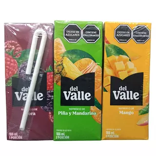 Refresco Del Valle X 188ml Sabores Surtidos X 6 Unidades
