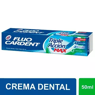 Crema Dental Fluocardent Triple Acción Max X 50ml