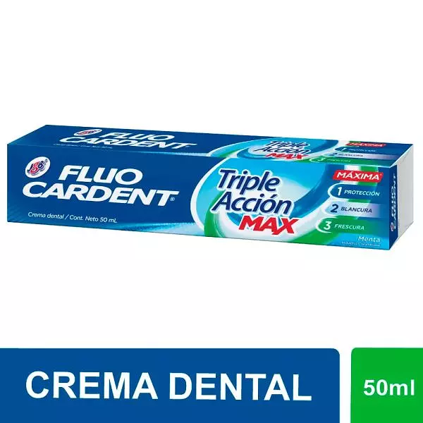 Crema Dental Fluocardent Triple Acción Max X 50ml
