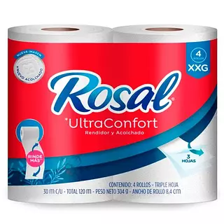 Papel Higiénico Rosal Xxg X 4 Unidades