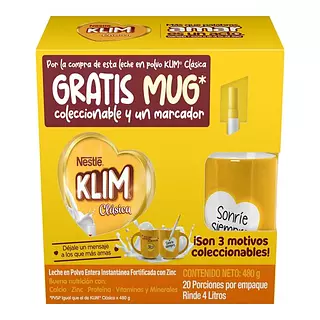 Leche Klim Clásica X 480g Gratis Mug