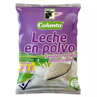 Leche En Polvo Colanta Semidescremada Deslactosada X 380g