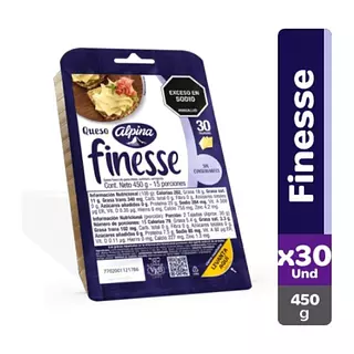 Queso Alpina Fitnesse Tajado X 450g