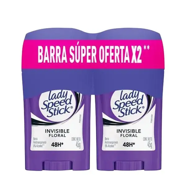 Desodorante Lady Speed Stick Floral X 45gr 2 Unidades
