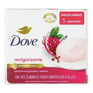 Jabón Dove Revigorante X 90g 3 Unidades