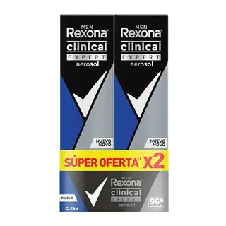 Desodorante Rexona Clinical Clean Aer. X 150ml 2 Unidades