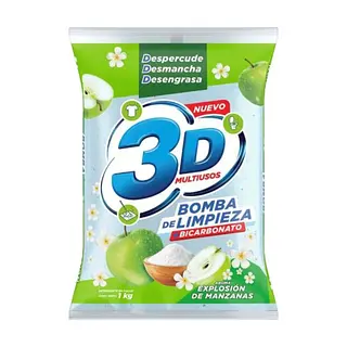Detergente 3d Multiusos Manzana X 1000g