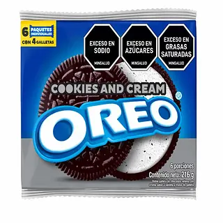 Galleta Oreo Cookies & Cream X36gr 6 Unidades