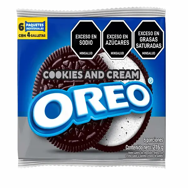 Galleta Oreo Cookies & Cream X36gr 6 Unidades
