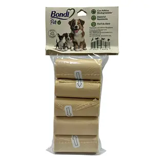 Bolsa Basura Bondi Mascotas 5 Rollos X24 Bolsas