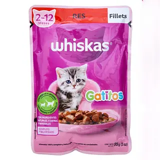 Cuido Whiskas Pouch Fillets/Res X85grs