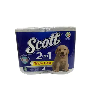 Papel Higiénico Scott 2en1 X4 Unidades