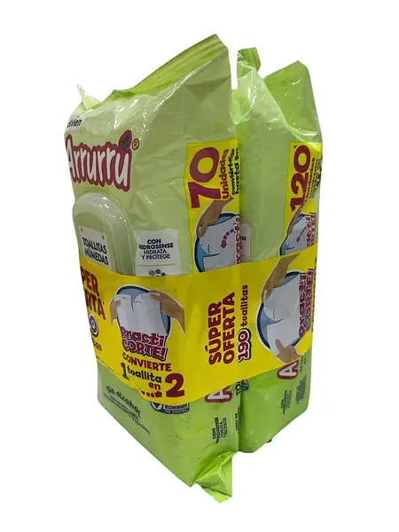 Toallitas Húmedas Arruru Aloe Manzanilla X190 Unidades