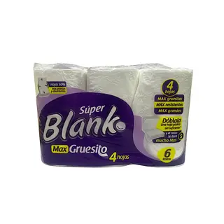Papel Higiénico Super Blanko Maxgrueso X6 Unidades