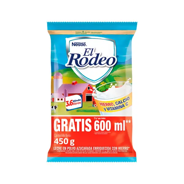 Leche El Rodeo Polvo X375g +75g