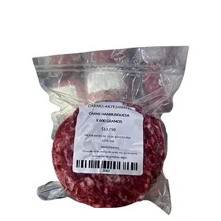 Carne Para Hamburguesa Paris X 5 Unidades