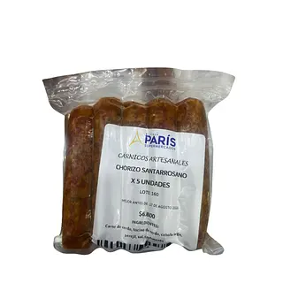 Chorizo Santarosano Paris X 5 Unidades