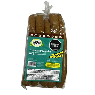 Tostadas Unidos Integrales X 216g X 10 Unidades
