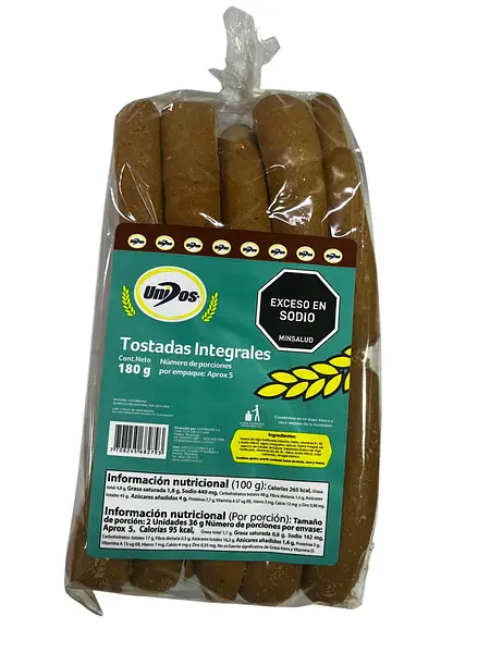 Tostadas Unidos Integrales X 216g X 10 Unidades
