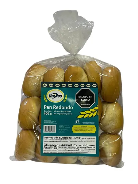 Pan Unidos Redondo X 400g X 15 Unidades