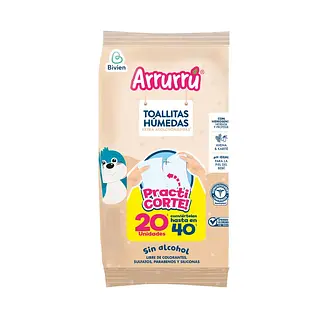 Toallitas Húmedas Arruru Avena X20 Unidades
