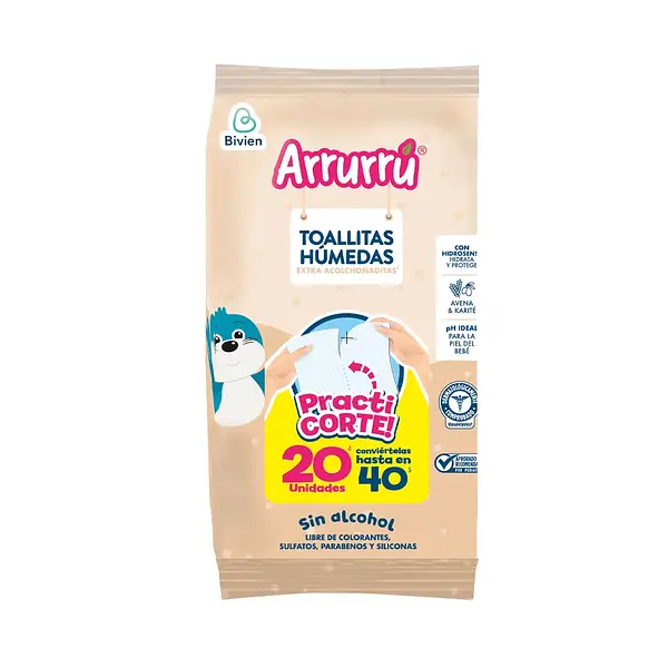 Toallitas Húmedas Arruru Avena X20 Unidades