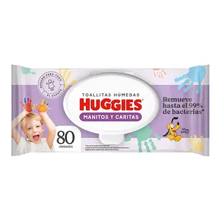 Toallitas Húmedas Huggies M. Carita X 80 Unidades