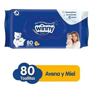 Toallitas Húmedas Winny Avena X 80 Unidades