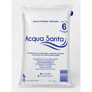 Agua Acqua Santa Bolsa X 6000ml