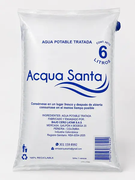 Agua Acqua Santa Bolsa X 6000ml