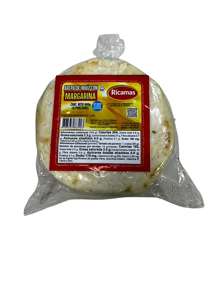Arepas Maíz Margarina X 10 Unidades X 800g