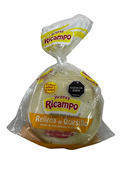 Arepas Ricampo Rellena Quesillo X 4 Unidades