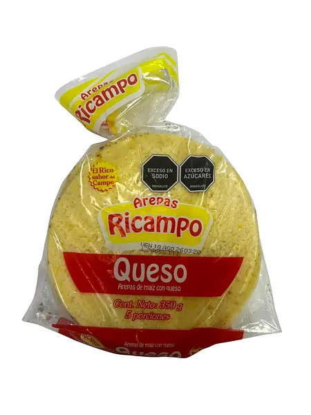 Arepas Ricampo Queso X 5 Unidades