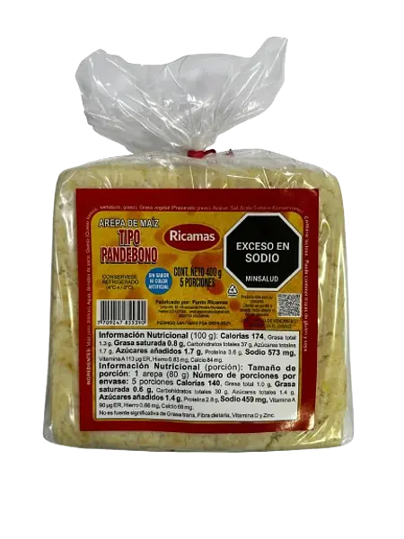Arepas Maíz Pandebono X 5 Unidades X 400g