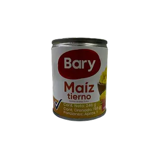 Maíz Tierno Bary Lata X 246g