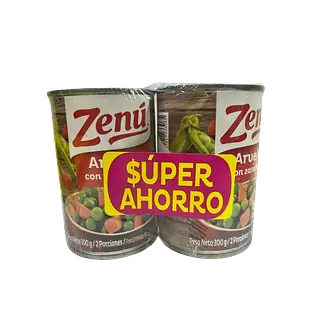 Arveja Zenu Zanahoria X 300g X 2 Unidades