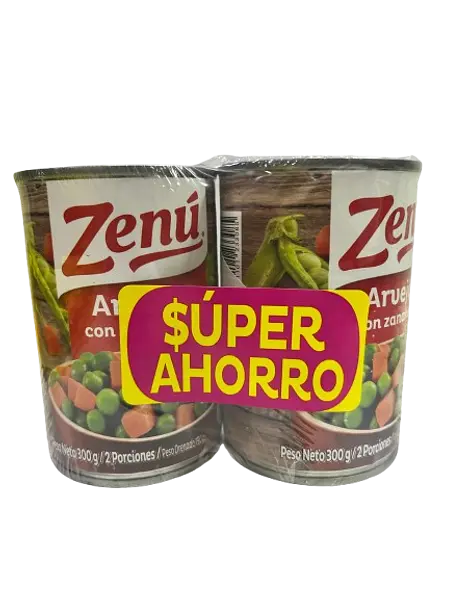 Arveja Zenu Zanahoria X 300g X 2 Unidades