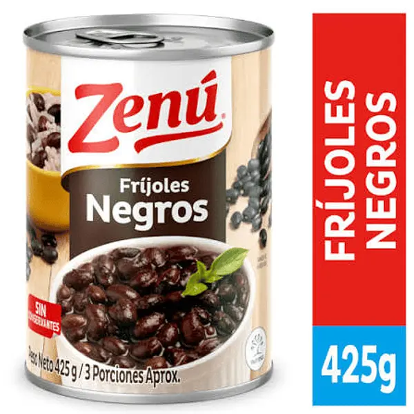 Frijoles Zenu Negro X 425g