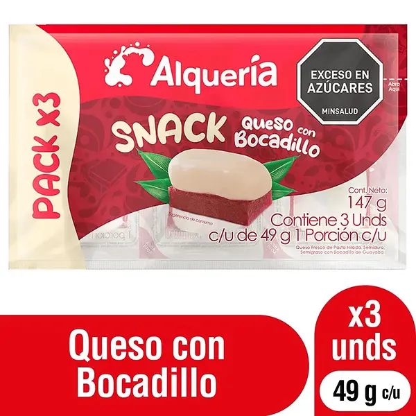 Queso Alqueria Bocadillo X 49g X 3 Unidades