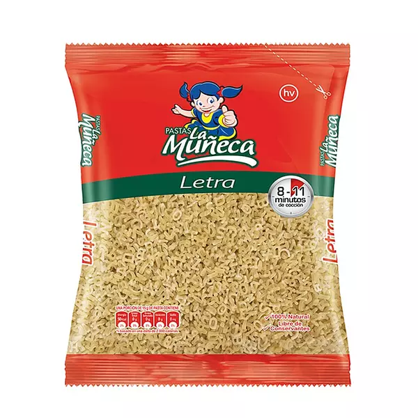 Pasta La Muñeca Letras X 250gr