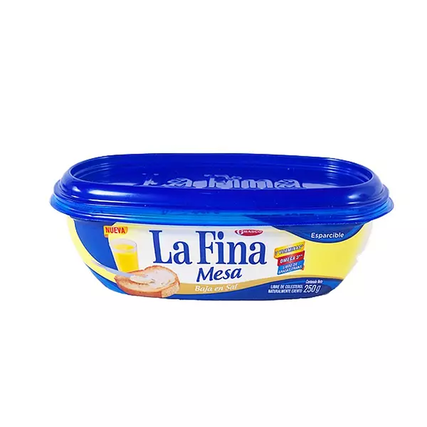 Margarina La Fina X 250grs Suave Baja Sal