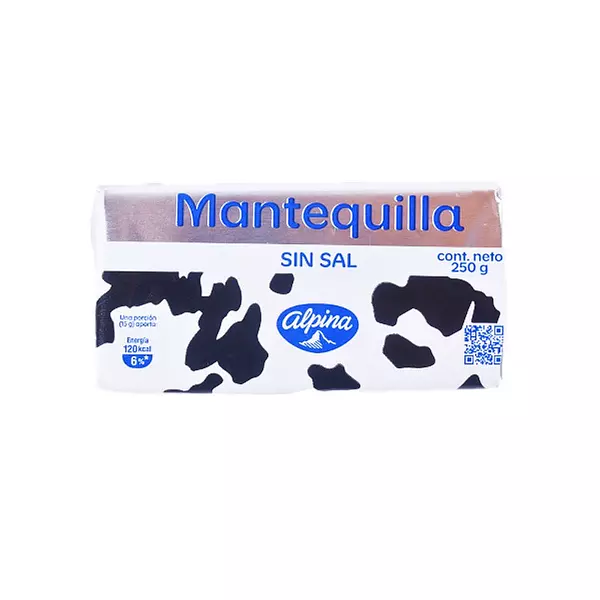 Mantequilla Alpina Sin Sal X 250gr