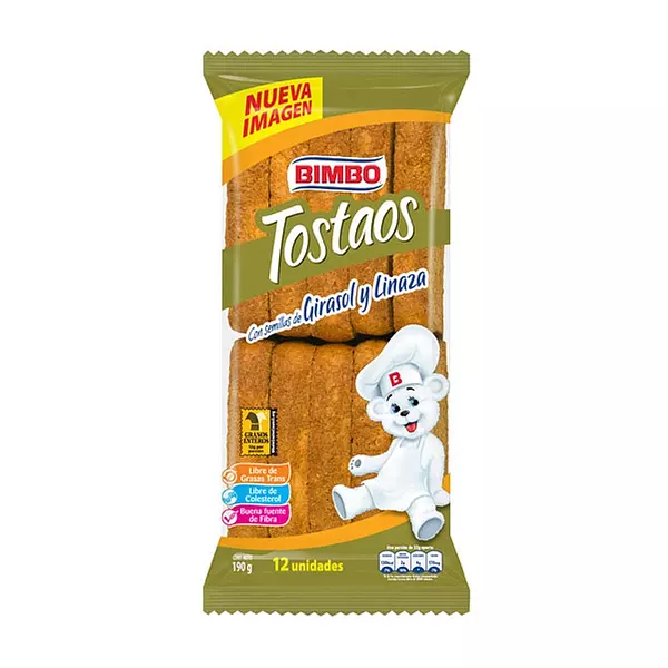 Tostadas Bimbo 12und Girasol Linaza