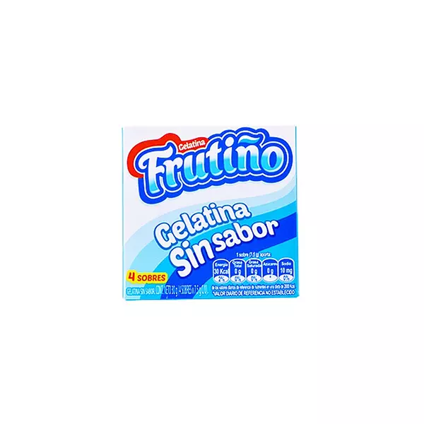 Gelatina Frutiño X 30grs Sin Sabor