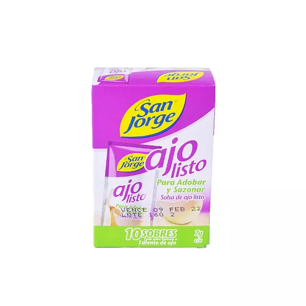 Salsa De Ajo San Jorge X 7 Grs 10 Sobres