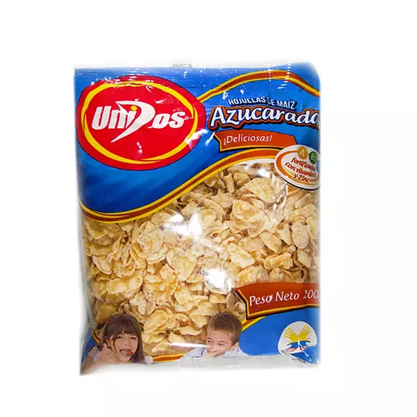 Cereal Unidos Hojuelas De Maíz Azucaradas X 200gr