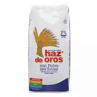 Harina De Trigo Haz De Oros Con Polvo Para Hornear X 1000gr