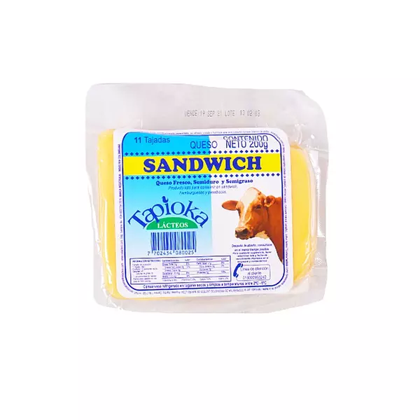 Queso Sandwich Tapioka X 200gr